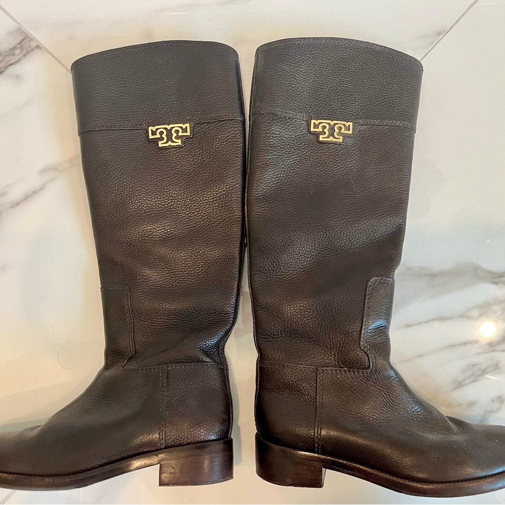 Tory Burch Dark Brown Leather Boots